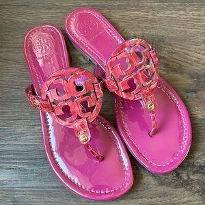 Tory Burch Croc Embossed Miller Sandal